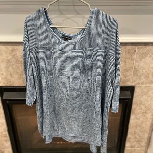 Lane Bryant 3/4 sleeve striped top